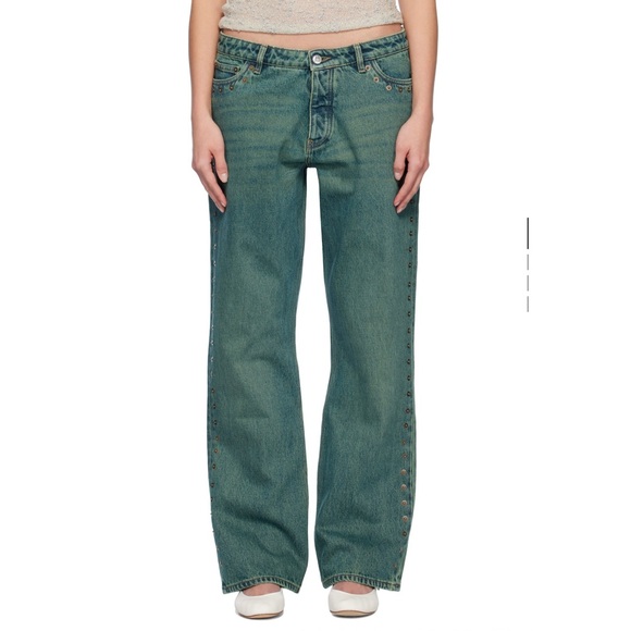 Paloma Wool Crowd Jeans in Green - Picture 1 of 3